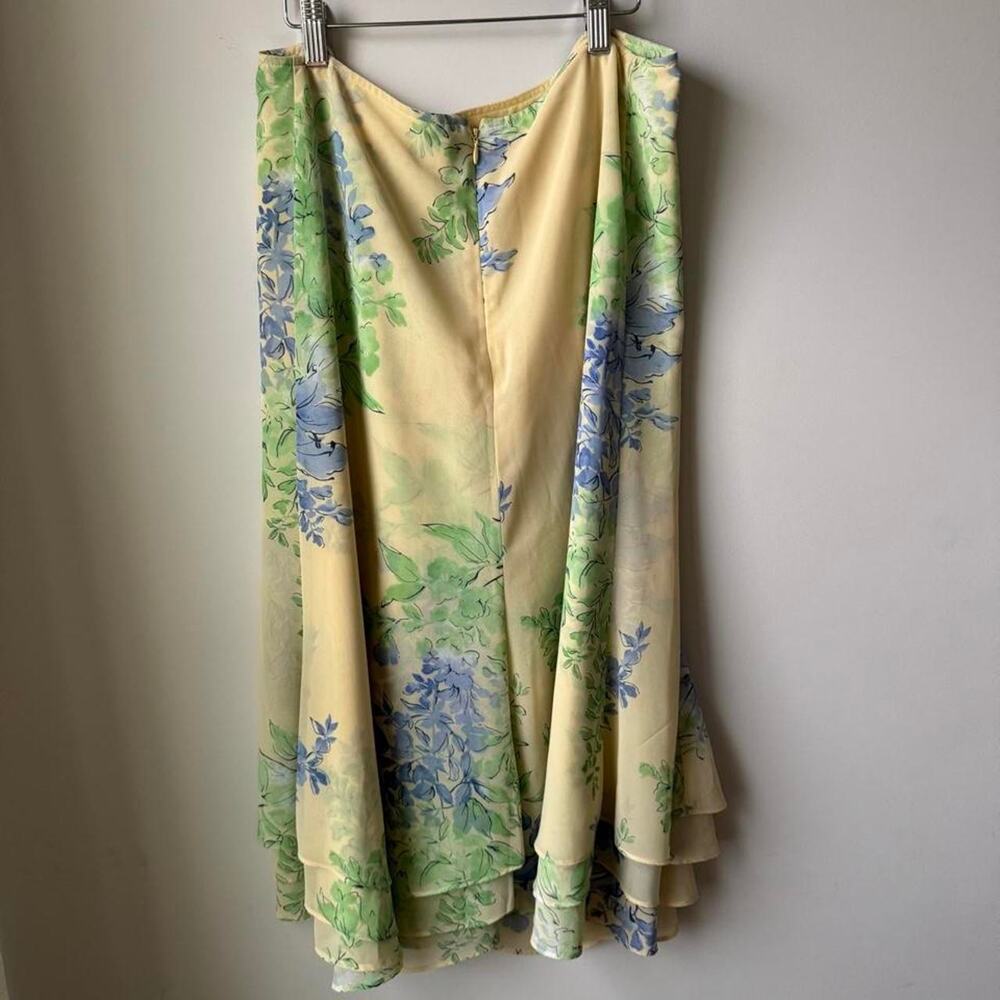 Vintage emma james yellow skirt midi